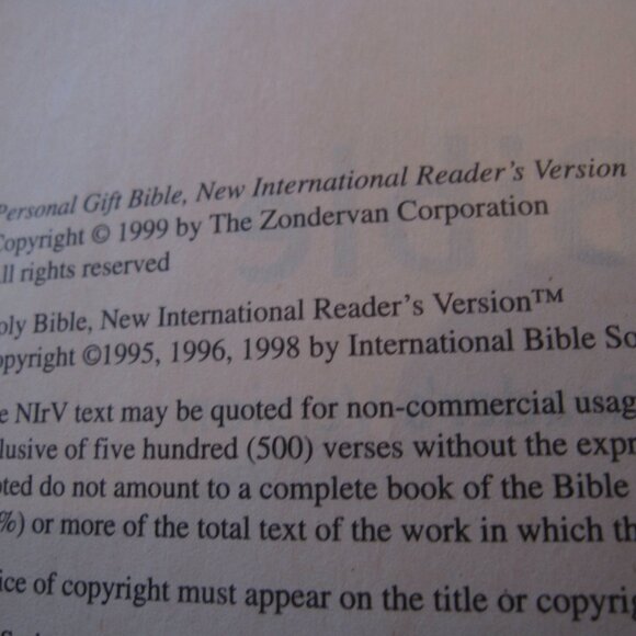 Vintage 1990s NIV Bible Navy Blue Flex Cover Zondervan Readers Edition - Picture 3 of 7
